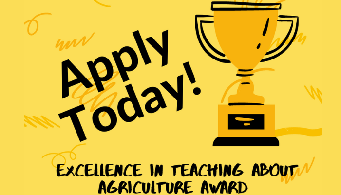 Nominations Open for Iowa Excellence in Teaching About Agriculture Award 